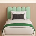 Ver imagem 1 de Cabeceira Nuvem Estofada Solteiro 5 Placas em Suede 45x20cm:verde Claro