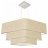 Lustre Triplo Quadrado Md-4165 80x70x60 Rústico Bege Bivolt - 1