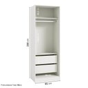Ver imagem 4 de Guarda Roupa Planejado 100% MDF 2 Portas Reflecta Orion CabeCasa MadeiraOriginals Bege/Aveia