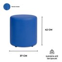 Ver imagem 5 de Puff Banqueta Redondo Decorativo Pufe Luxuoso Decoração Azul