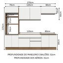 Ver imagem 4 de Armário de Cozinha Completa 270cm Rustic/Branco Glamy Madesa 13