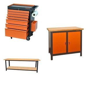 Conjunto Bancada para Ferramentas 200cm Carro de Ferramentas Profissional 7 Gavetas Presto