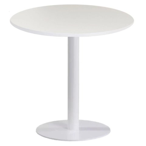 Mesa Pisa Beta Fratini Disco Redondo Branco Tampo Mdp