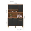 Ver imagem 4 de Armário para Cozinha 5 Portas 1 Gaveta Roma