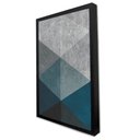 Ver imagem 1 de Quadro Decorativo Caixa Alta com Vidro Geométrico Triângulos Inverse  TaColado Moldura Preta 120 x 8