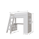 Ver imagem 3 de Cama Alta Beliche Office Adulto Multifuncional com 6 Gavetas Micenas Yescasa