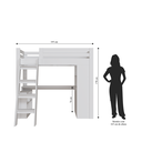 Ver imagem 4 de Cama Alta Beliche Office Adulto Multifuncional com 6 Gavetas Micenas Yescasa