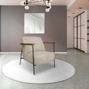 Ver imagem 1 de Poltrona para Sala de Estar Elhiz Linho Boucle Bege