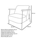 Ver imagem 3 de Poltrona para Sala de Estar Elhiz Linho Boucle Bege