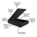 Ver imagem 5 de Box Baú 120x203x34 Cm Korino Linho Preto