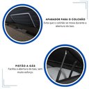 Ver mais imagens de Box Baú 120x203x34 Cm Korino Linho Preto