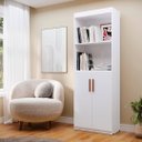 Ver imagem 1 de Multiuso Livreiro Flex 2 Portas Organizador de Ambientes Estante ou Balcão - Branco