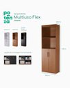 Ver imagem 4 de Multiuso Livreiro Flex 2 Portas Organizador de Ambientes Estante ou Balcão - Branco