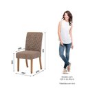 Ver imagem 3 de Sala Jantar Lara Mesa 180 Cm Canto Arredondado com Vidro 6 Cadeiras Espresso Móveis