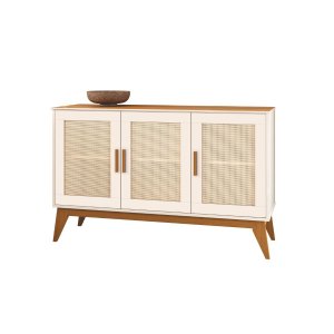 Buffet Aparador Andorra 3 Portas 1.30cm Edn:off White Cedro