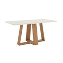 Ver imagem 7 de Sala Jantar Lara Mesa 180 Cm Canto Arredondado com Vidro 6 Cadeiras Espresso Móveis