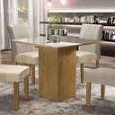 Ver imagem 5 de Mesa para Sala de Jantar 90cm Tampo em Vidro/MDF Madri Cel Móveis