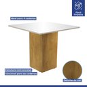 Ver imagem 3 de Mesa para Sala de Jantar 90cm Tampo em Vidro/MDF Madri Cel Móveis