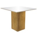 Ver imagem 1 de Mesa para Sala de Jantar 90cm Tampo em Vidro/MDF Madri Cel Móveis