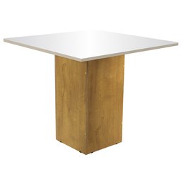 Mesa para Sala de Jantar 90cm Tampo em Vidro/MDF Madri Cel Móveis - 1 Mesa para Sala de Jantar 90cm Tampo em Vidro/MDF Madri Cel Móveis - 1