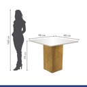 Ver imagem 4 de Mesa para Sala de Jantar 90cm Tampo em Vidro/MDF Madri Cel Móveis