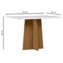 Ver imagem 3 de Mesa de Jantar Ambiente Anitta 120x80 Cm com Vidro Ype Off White e 4 Cadeiras Ana Veludo Preto – New