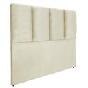 Ver imagem 2 de Cabeceira Casal Suede Bege Estofada V4 com Pés 1,40 Rbl