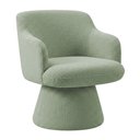 Ver imagem 1 de Poltrona Jade Base Cone Fixa Bouclé Verde Claro - Nexta Casa