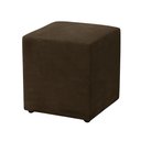 Ver imagem 1 de Kit 2x Puff Quadrado Decorativo:marrom Escuro