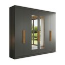 Ver imagem 1 de Guarda-roupa Casal Monte 6 Portas 2 Gavetas 100% Mdf com Espelho Onix - Pnr Móveis