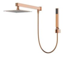 Ducha Chuveiro Slim Prizi Quadrado 20x20cm Inox 304 Rose com - 1
