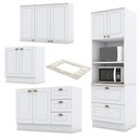 Ver imagem 3 de Cozinha Completa Americana 4 Peças com Torre Quente 2 Fornos Branco - Móveis Henn Branco