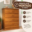 Ver imagem 6 de Cômoda Cambuca c/Dispositivo Secreto Madeira Maciça Marrom/Mogno Mel