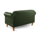 Ver imagem 6 de Sofá Chesterfield 2 Lugares Couro Sintético Verde Duque 150cm Yescasa