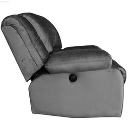 Poltrona do Papai Reclinável Elétrica com Entrada Usb Simon F05 Veludo Cinza - Lyam Decor - 5 Poltrona do Papai Reclinável Elétrica com Entrada Usb Simon F05 Veludo Cinza - Lyam Decor - 5