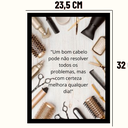 Ver imagem 4 de "Um Bom Cabelo Pode Não Resolver..." Quadro Decorativo