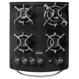 Fogão Suggar Master Grill 4 Queimadores Mesa Vidro Preto 220v Fgvmtg412pt - 6