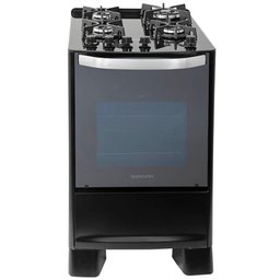 Fogão Suggar Master Grill 4 Queimadores Mesa Vidro Preto 220v Fgvmtg412pt - 1