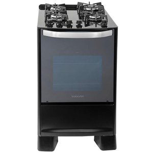 Fogão Suggar Master Grill 4 Queimadores Mesa Vidro Preto 220v Fgvmtg412pt
