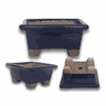 VASO BONSAI CERAMICO 16X14X08CM RETANGULAR:Azul Escuro - 1
