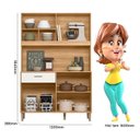 Ver imagem 4 de Armário de Cozinha 6 Portas 1 Gaveta Erva Doce 120 Branco/Freijó/Off White Cristal