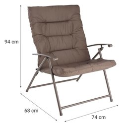 Conjunto 2 Cadeiras Taupe 93x68x74cm - 3