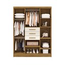 Ver imagem 5 de Guarda-Roupa Casal 6 Portas e 03 Gavetas Imperial Bege/Nature/Champanhe