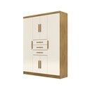 Ver imagem 2 de Guarda-Roupa Casal 6 Portas e 03 Gavetas Imperial Bege/Nature/Champanhe