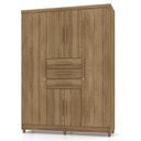 Ver imagem 3 de Guarda-Roupa Casal 6 Portas e 3 Gavetas Imperial Marrom/Nature