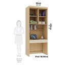 Ver imagem 3 de Bancada de Estudos Mônaco Moderno 1 Gaveta MDP 90cm Off White Luciane Móveis