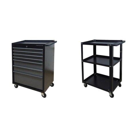 Conjunto 2 Carros de Ferramentas Profissional 7 Gavetas Presto