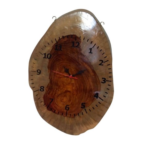 Relógio Rústico de Parede Tora Bolacha Gg em Madeira Maciça