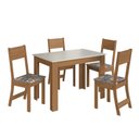 Ver imagem 3 de Conjunto Sala de Jantar 1 Mesa 4 Cadeiras Versalhes