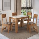 Ver imagem 2 de Conjunto Sala de Jantar 1 Mesa 4 Cadeiras Versalhes
